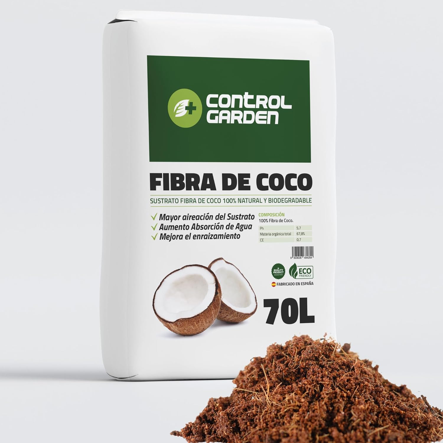 Sustrato Fibra de Coco 70L 100% Natural