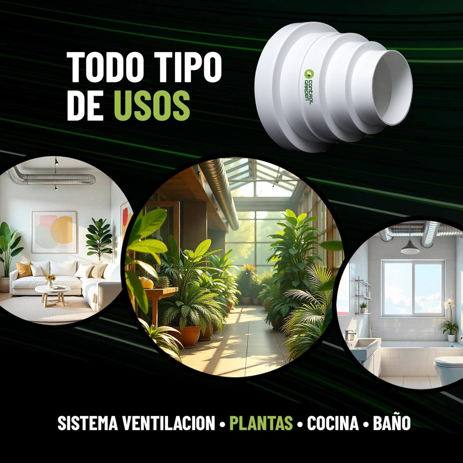 Reductor Blanco Universal para Sistemas de Ventilación - Imagen 7