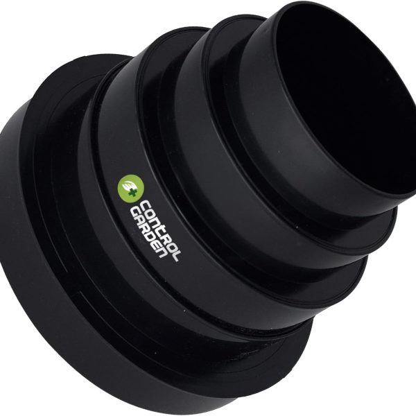 Reductor Negro Universal para Sistemas de Ventilación