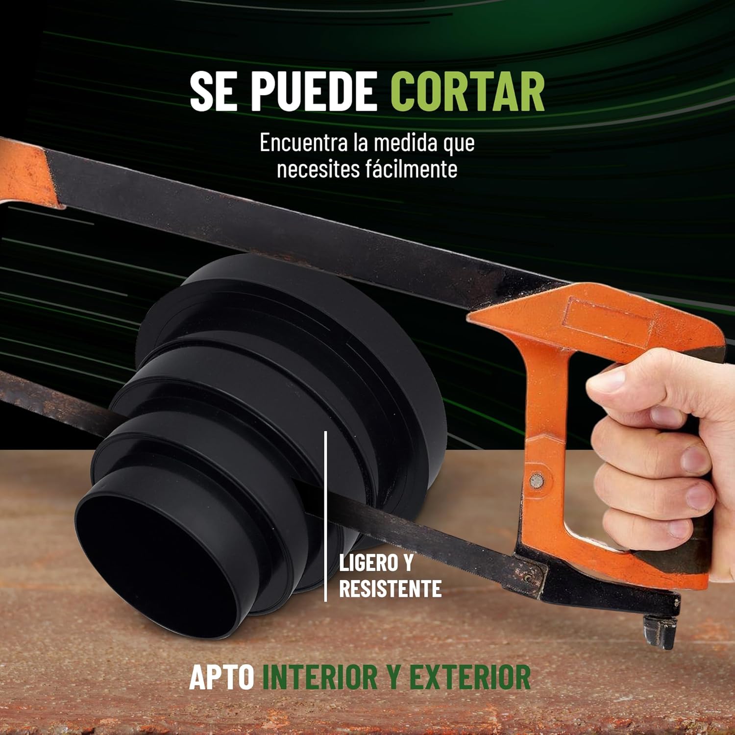 Reductor Negro Universal para Sistemas de Ventilación - Imagen 5