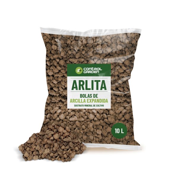 Arlita 10L - Sustrato Bolas de Arcilla Expandida para Plantas y Cultivos de Interior y Exterior