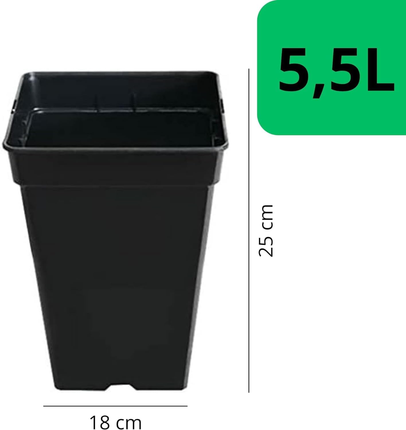 Pack de Macetas de Plástico 5,5L - Imagen 2